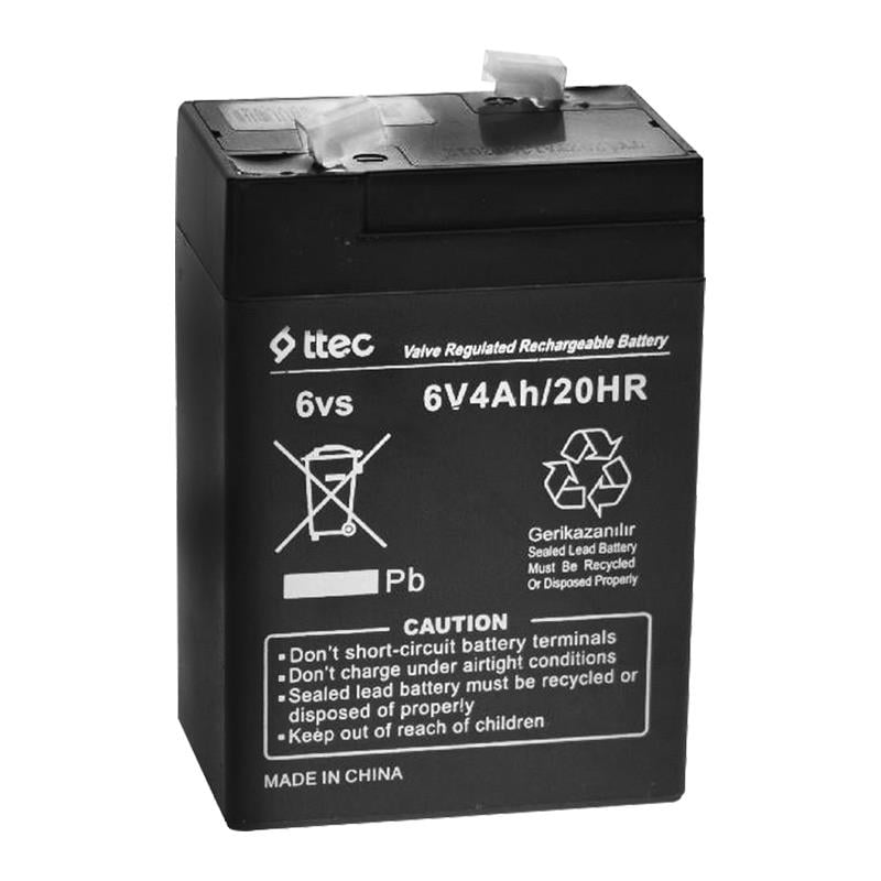 TTEC 6 VOLT - 4 AMPER IŞILDAK AKÜSÜ (70 X 48 X 101 MM)