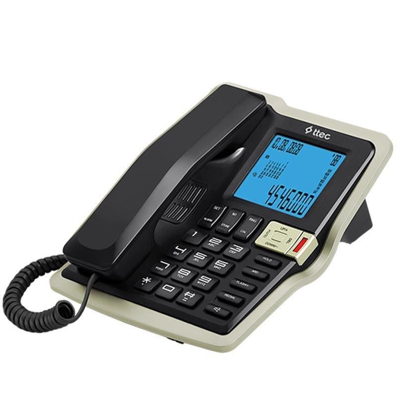 TTEC TK-6085 EKRANLI NUMARAYI GÖSTEREN MASAÜSTÜ TELEFON (SİYAH*ŞAMPANYA)