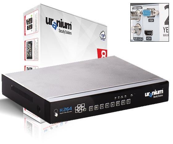 URANIUM UR-AND82HVR 8 ANALOG+1 IP HDMI HYBRID DVR KAYIT CİHAZI