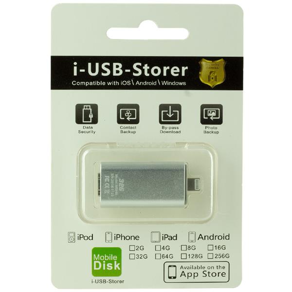 USB STORER 32 GB IPHONE OTG FLASH BELLEK *  IOS/ANDROID/WINDOWS MOBILE