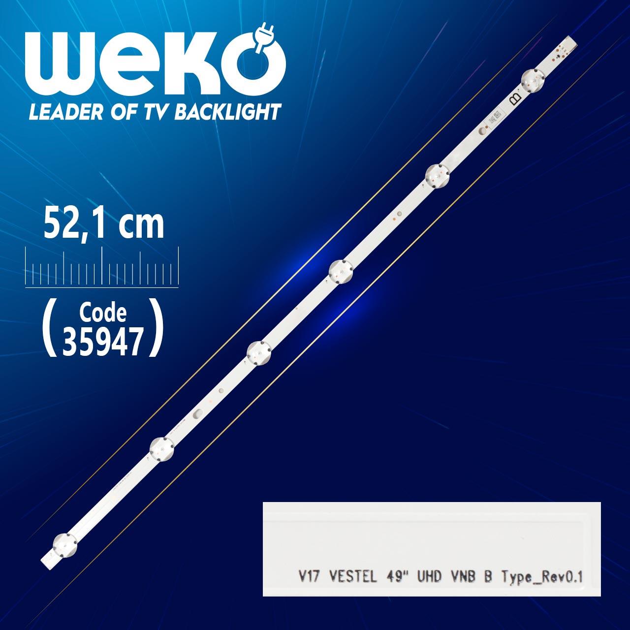V17 VESTEL 49 UHD VNB B TYPE_REV0.1 6 LEDLİ  52.1 CM