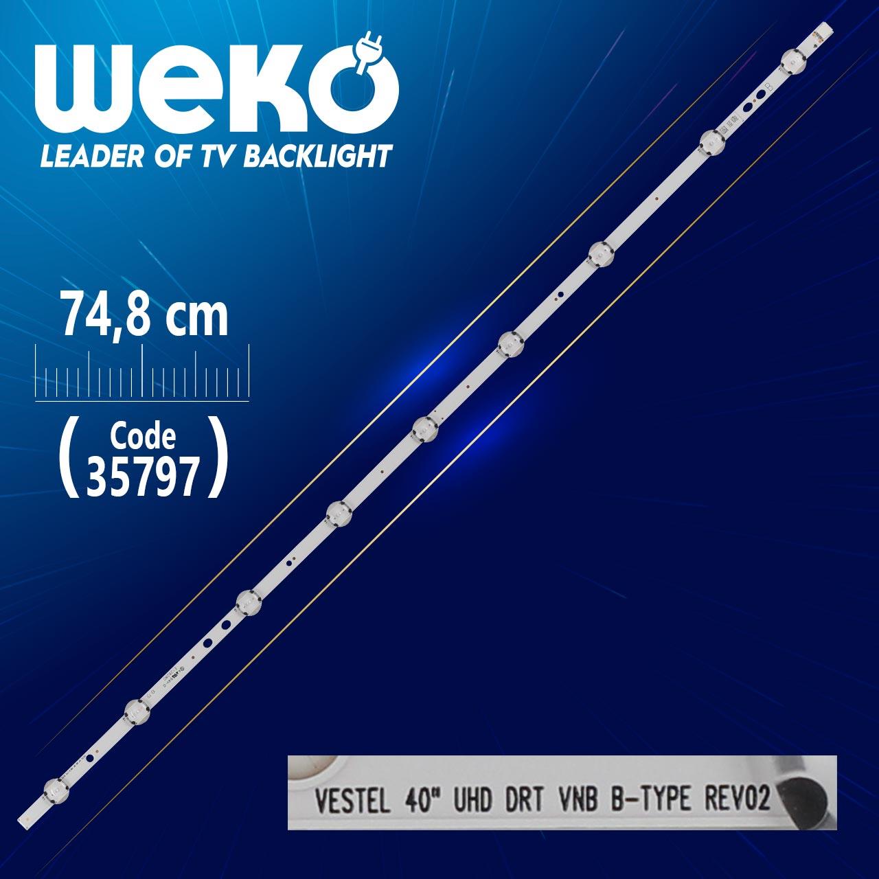 VESTEL 40 UHD DRT VNB B-TYPE REV02 - 74.8 CM 9 LEDLİ - (WK-1263)