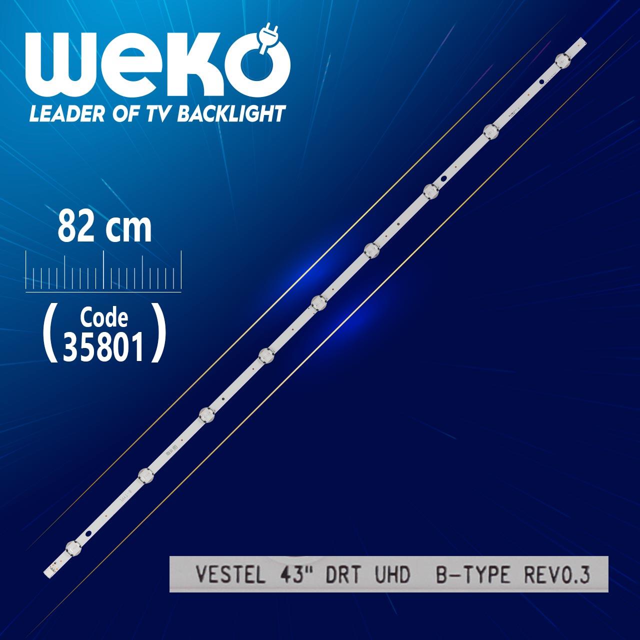 VESTEL 43 DRT UHD B-TYPE REV0.3 - 82 CM 9 LEDLİ - (WK-1267)