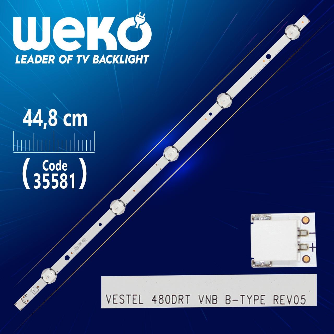 VESTEL 480DRT VNB B-TYPE REV05 - 44.8 CM 5 LEDLİ (WK-1096)