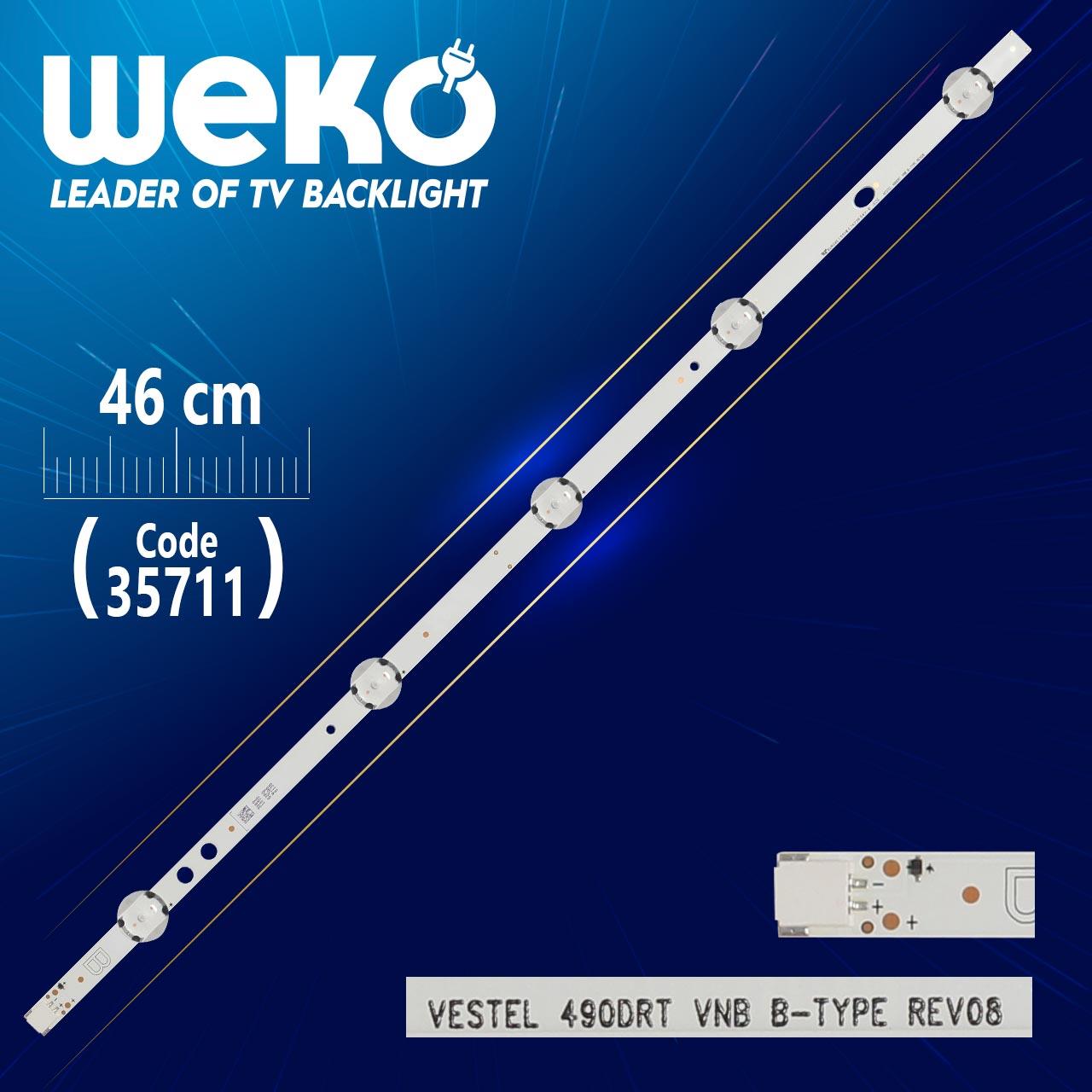VESTEL 490DRT VNB B-TYPE REV08 - 46 CM 5 LEDLİ - (WK-1185)