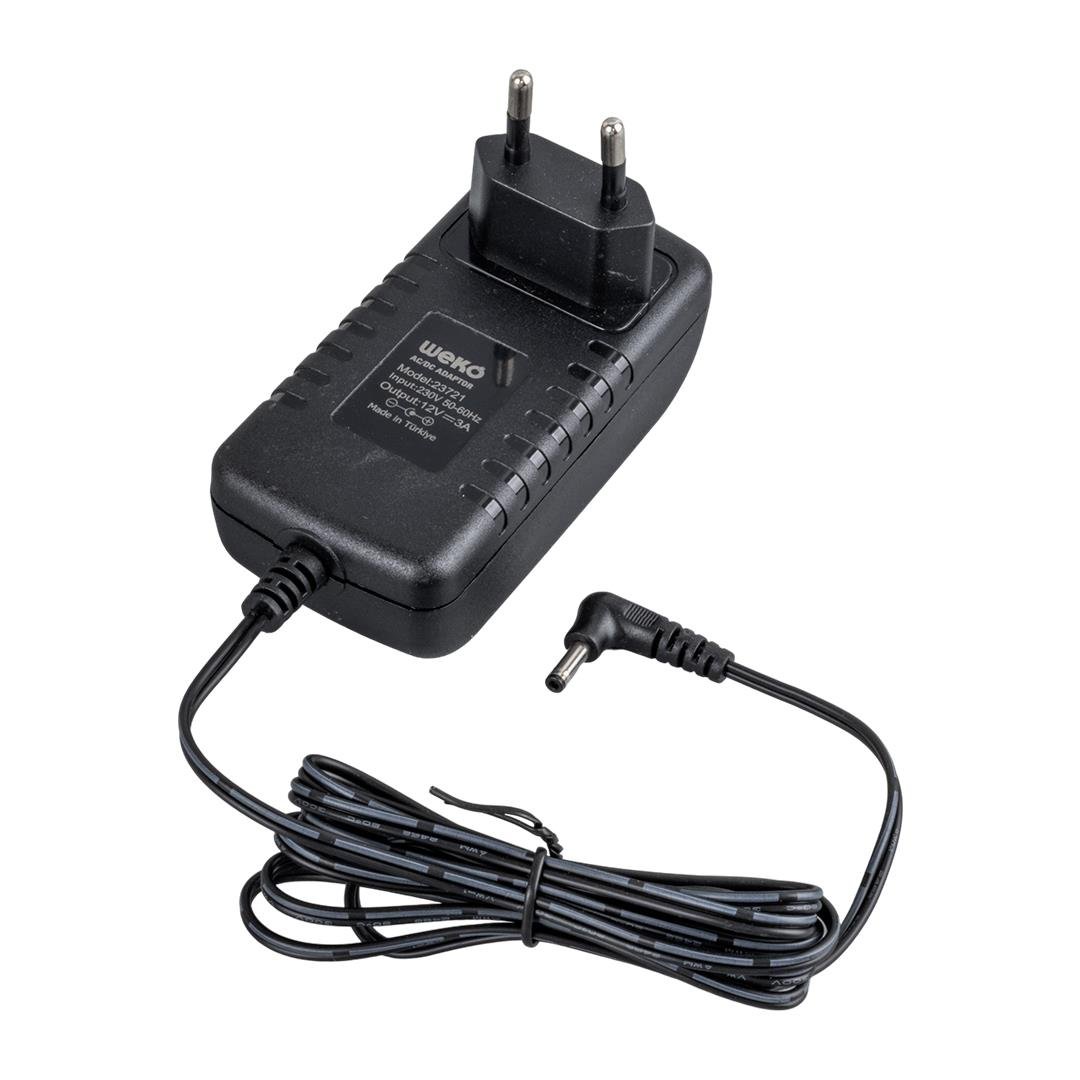 Weko 12 Volt - 3 Amper 3.5*1.35 Uçlu Yerli Üretim Yazar Kasa POS Adaptörü