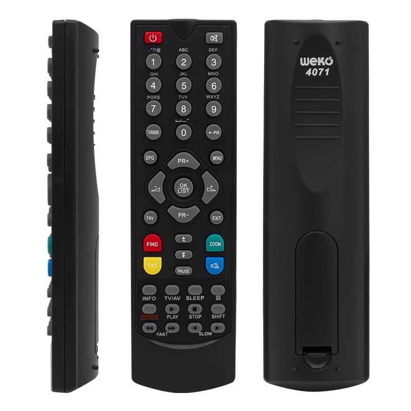 WEKO KR NEXTSTAR 16900*18000*19000 FTA USB SİYAH UYDU KUMANDASI (3829=4071=19243) (40212=4071)