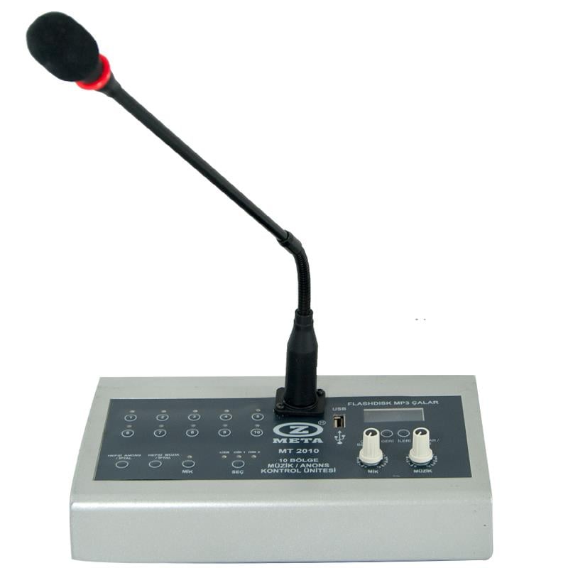 WESTSOUND MT-2010 10 BÖLGE MİKROFON VE MÜZİK KONSOLU (ACİL)
