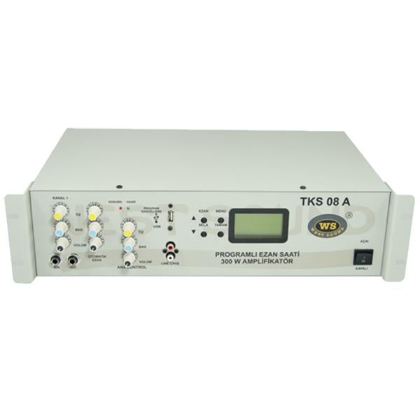 WESTSOUND TKS-08A 2X150W ANFİLİ PROGRAMLI EZAN*SELA SAATİ (81 İL İÇİN UYGUN*3 SES HOCA*19)