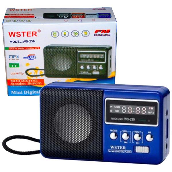 WSTER WS-239 USB/SD/FM DESTEKLİ MP3 ÇALAR RADYO