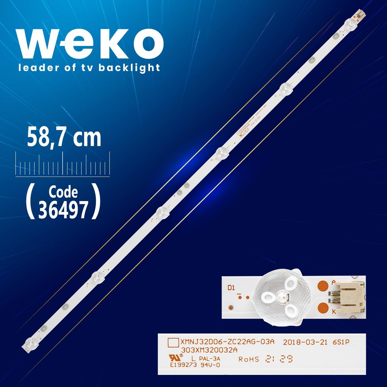 XMNJ32D06-ZC22AG-03A 303XM320032A 6 LEDLİ 58,7 CM 3V
