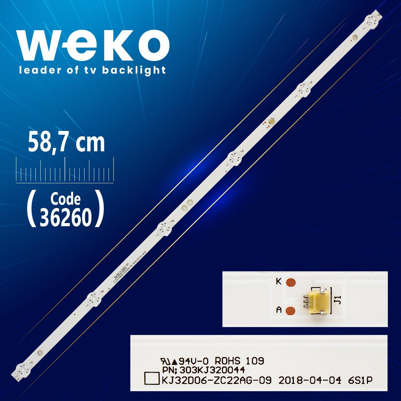 XMNJ32D06-ZC22AG-03E 303XM320032E 6 LEDLİ 58,7 CM 6 VOLT