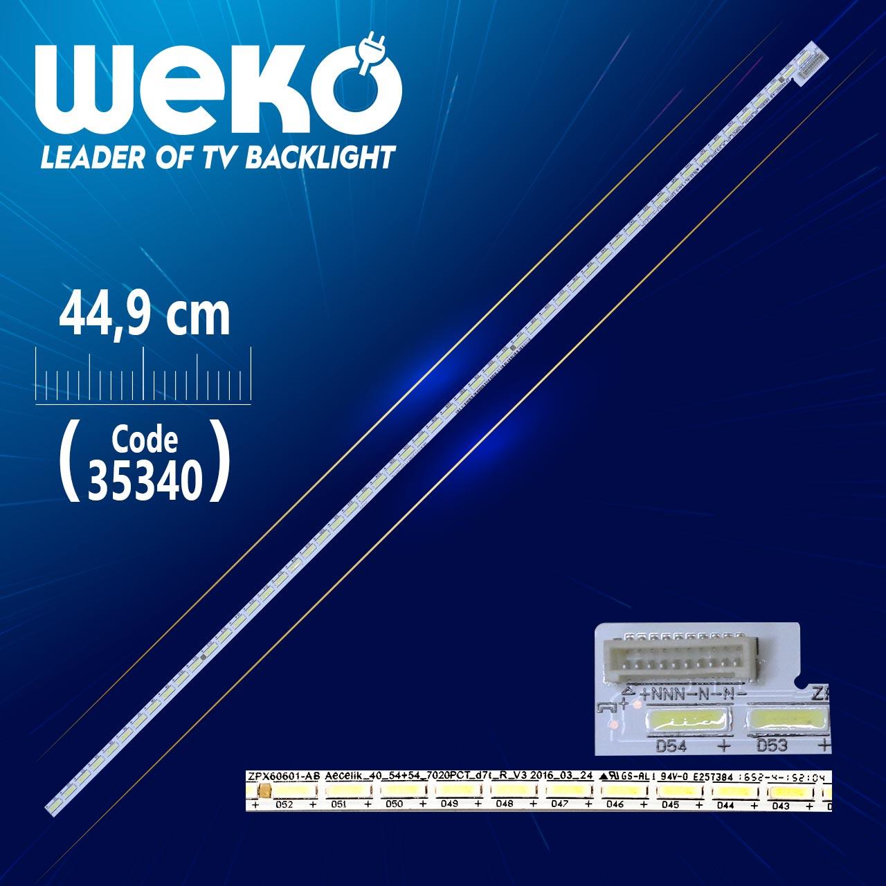 ZPX60601-AB - ARÇELİK_40_54+54_7020PCT_D7T_R_V3 - 54 LEDLİ 44.9 CM - (WK-953)