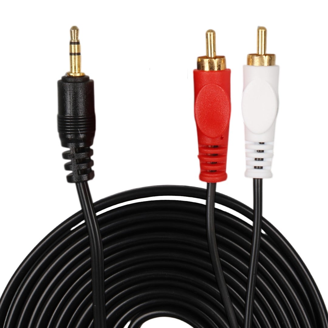 Fully G-530AG 3 Metre Gold Uçlu 2 RCA - 3.5mm Stereo Ses Kablosu Fiyatı - Merter Elektronik
