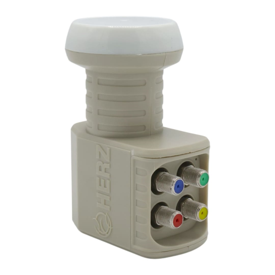 Herz HR-904 Digital Ku-Band Quad 4'lü LNB Universal - Altın Uçlu 0.1dB Sharp Chip Fiyatı - Merter Elektronik