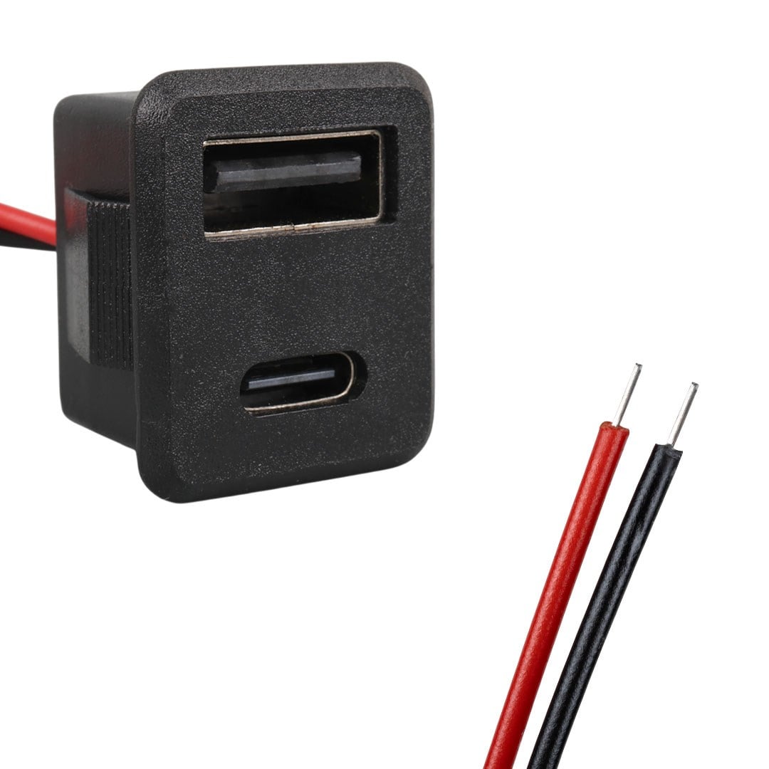 IC-266T-4 Pano Tip Kare Type-C + USB Şarj Soketi Bağlantı Modülü Fiyatı - Merter Elektronik