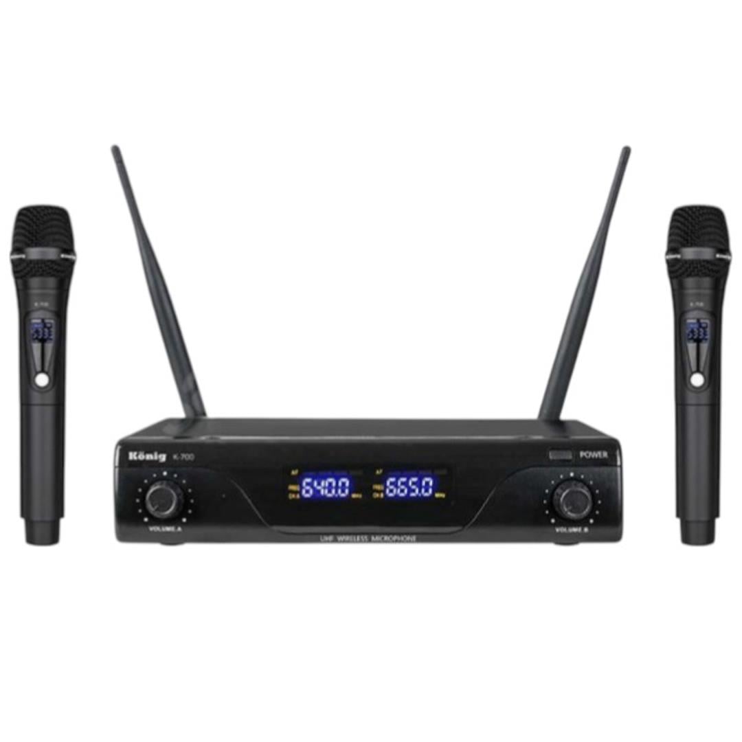 KÖNİG K-700 Y-Y 663-694MHZ 2 YAKA 2 KANAL UHF TELSİZ MİKROFON Fiyatı - Merter Elektronik