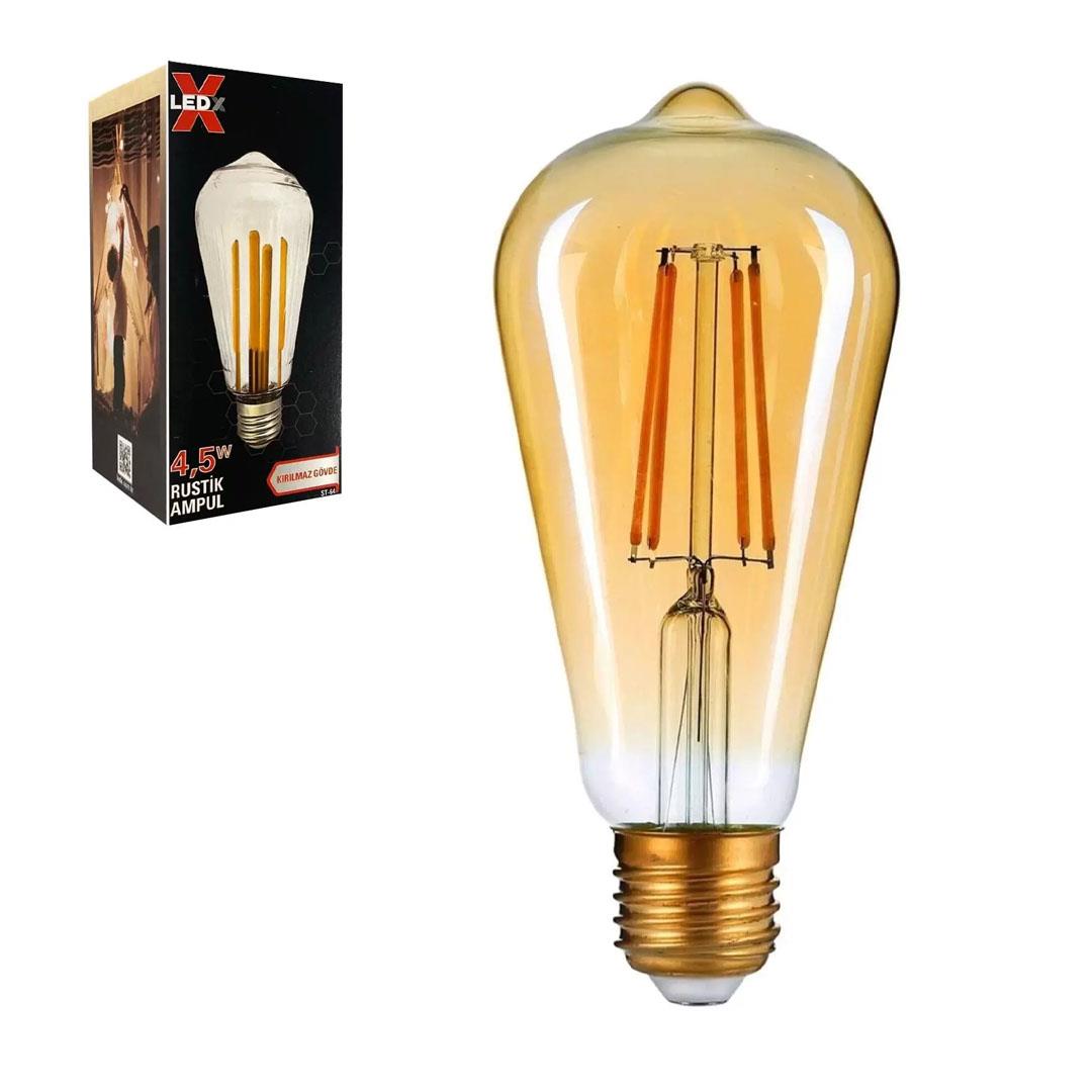 LEDX ST-64 DÜZ RUSTİK AMPUL