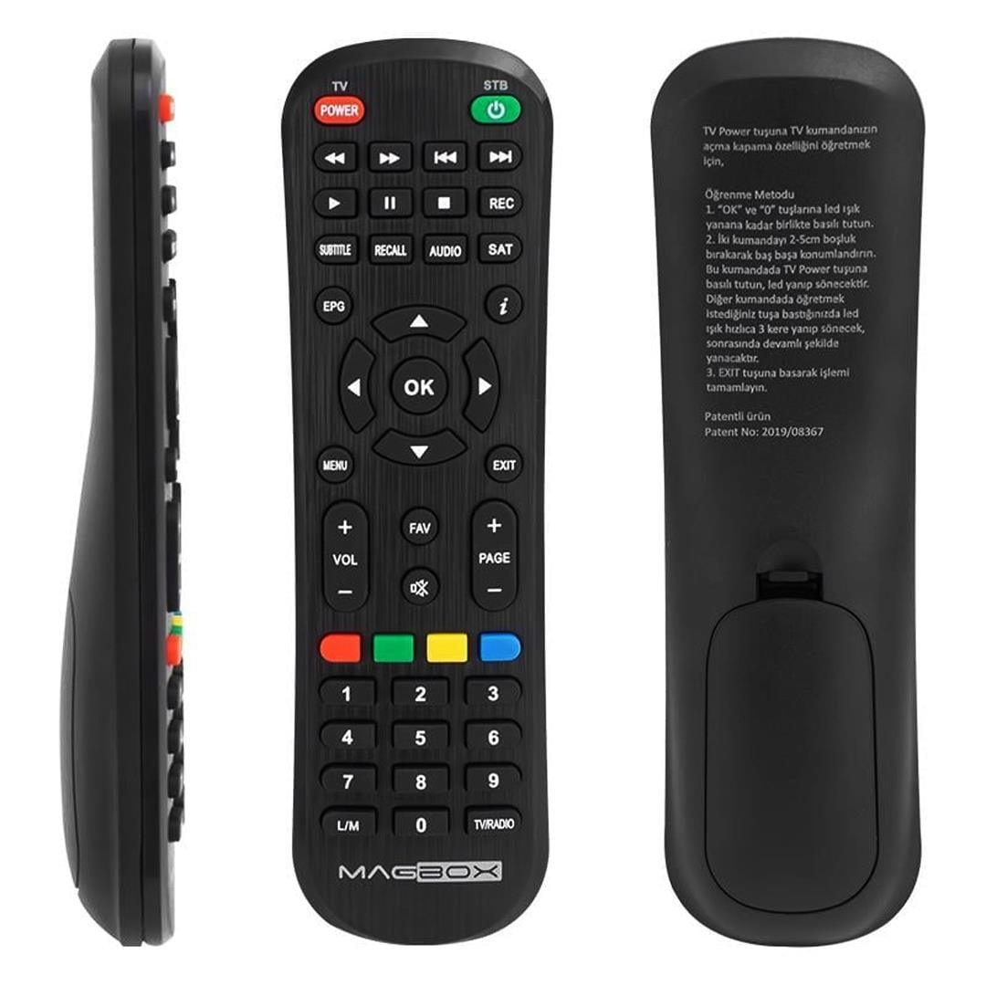 Magbox Vip - Dragon - Luna / Sunny 14850 / Akiwa HD / Hometech HT-1010 / Digiline X100 / Astracom Saturn HD / Rowell Mini HD Uyumlu Uydu Alıcı Kumandası Fiyatı - Merter Elektronik