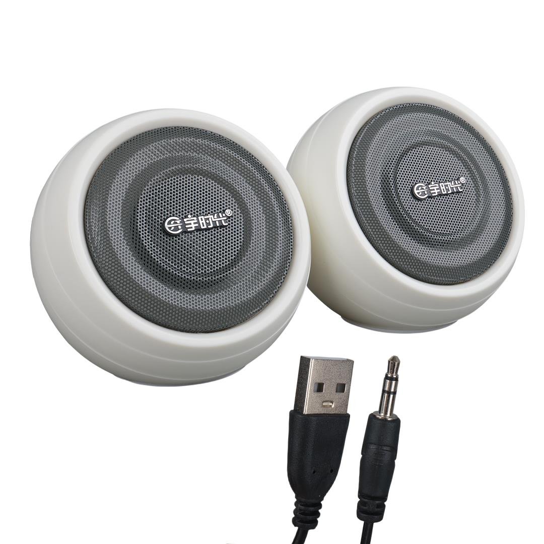 Magicvoice MV-24845 1+1 USB AUX Oval Multımedia Ses Sistemi Speaker - Hoparlör 2X3watt