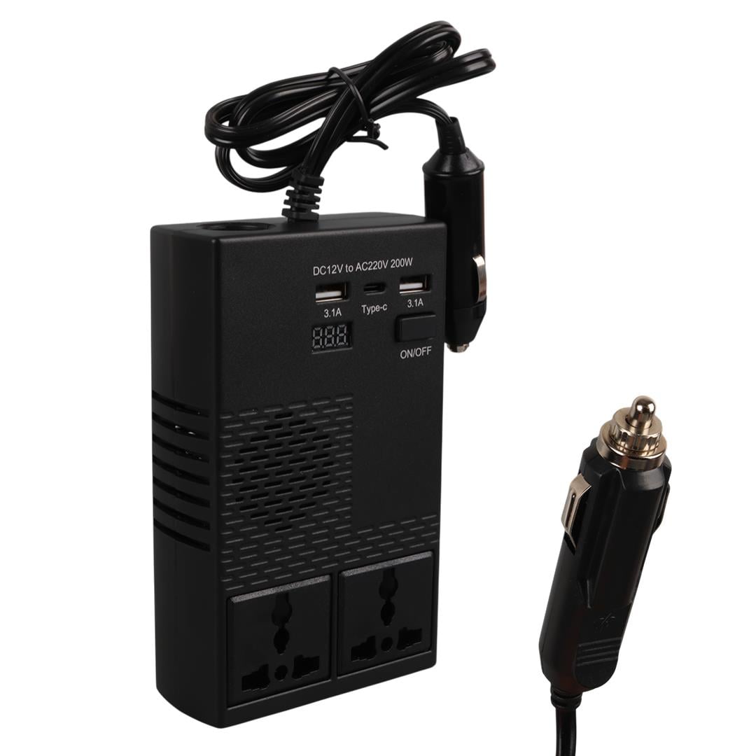 Olesson 1664 12-24V Type-C+ Çift Usbli 200W Araç Power Inverter Fiyatı - Merter Elektronik