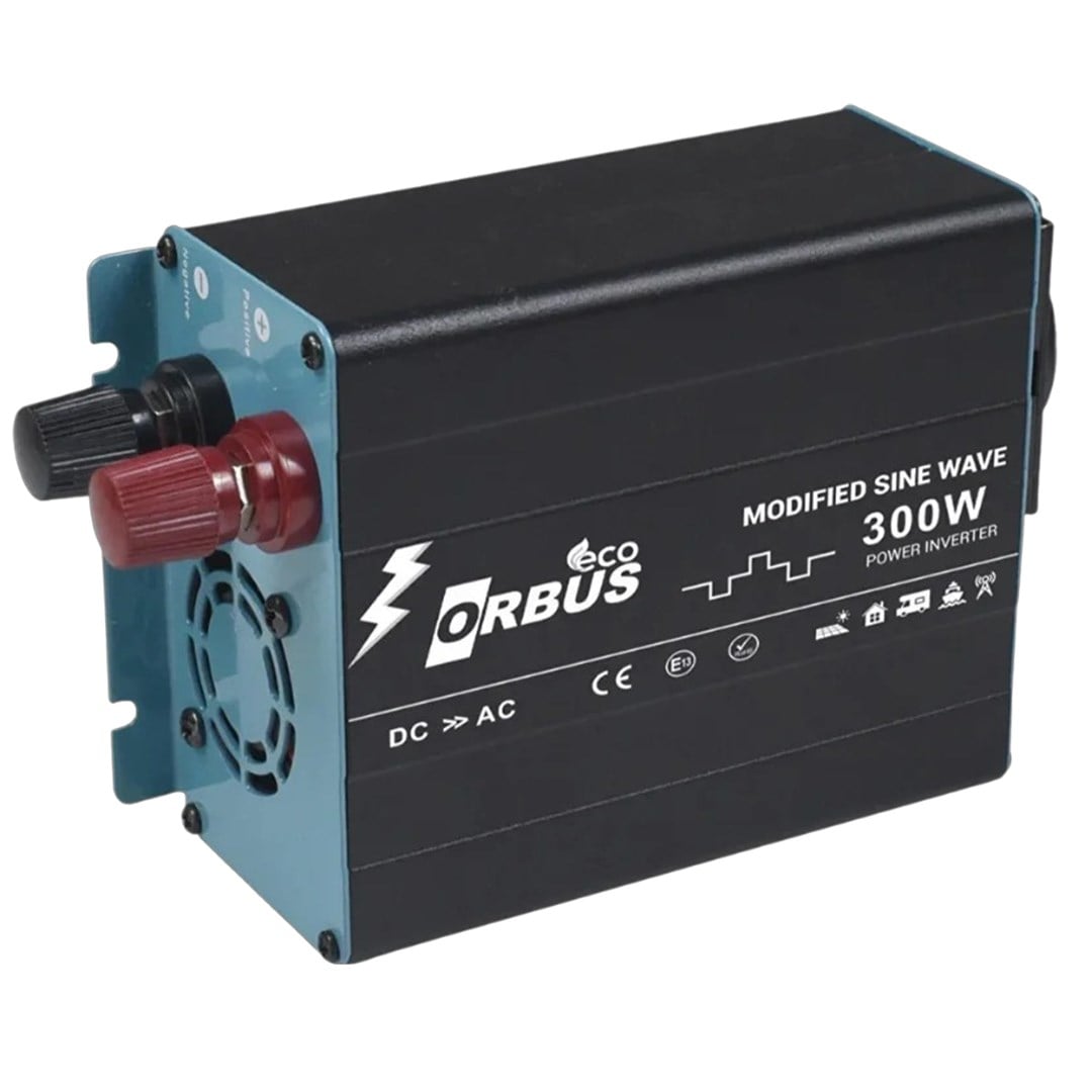 ORBUS MSE300W 12 VOLT -300 WATT 220V AC50HZ 600 WATT SURGE ECO MODİFİED SİNUS İNVERTER Fiyatı - Merter Elektronik