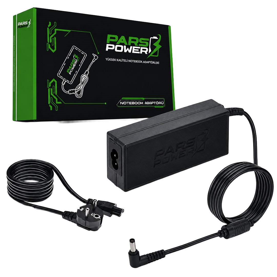 PARSPOWER PRS-002 PLASTİK KASA 19V 3.42A 65W (5.5*2.5MM) STANDART NOTEBOOK ADAPTÖR Fiyatı - Merter Elektronik