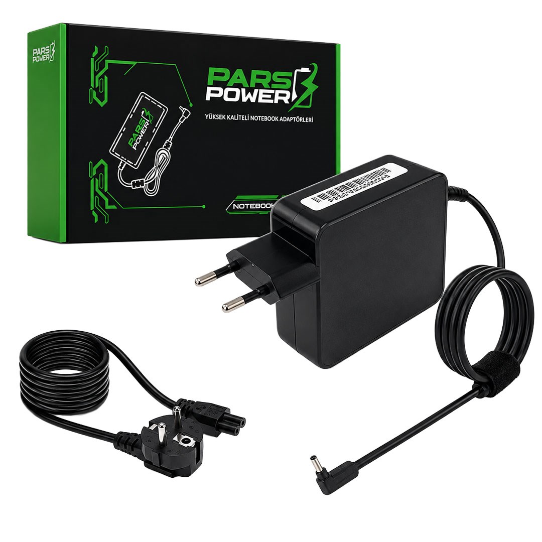 PARSPOWER PRS-016 PLASTİK KASA 19 V 3.42A 65W (3.0*1.1MM) STANDART NOTEBOOK ADAPTÖR Fiyatı - Merter Elektronik