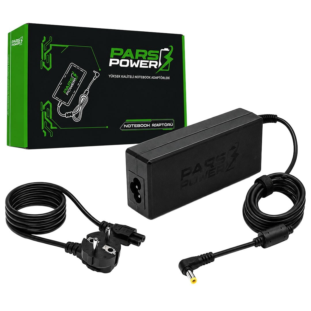 PARSPOWER PRS-065 PLASTİK KASA 19V 4.7A 90W (6.5*4.7MM) STANDART NOTEBOOK ADAPTÖR Fiyatı - Merter Elektronik