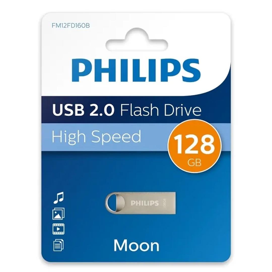 Philips FM12FD160B/00 128GB Moon Klasik Gümüş USB 2.0 Metal Flash Bellek Fiyatı - Merter Elektronik