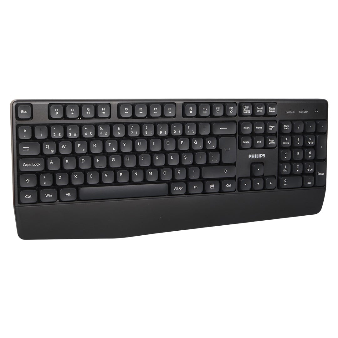 Philips SPT6348B USB Kablosuz Ofis Tipi Siyah Numpadli Türkçe Q Klavye Mouse Seti Fiyatı - Merter Elektronik