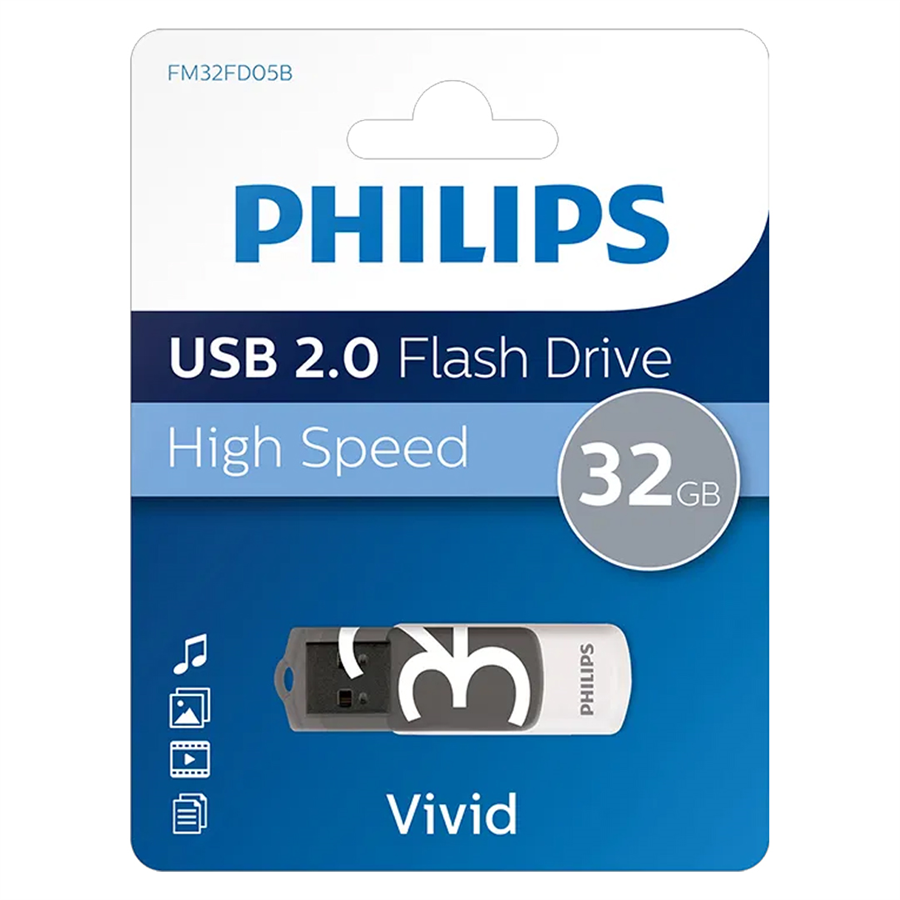 Philips Vivid FM32FD05B/00 32GB USB 2.0 Flash Bellek Fiyatı - Merter Elektronik