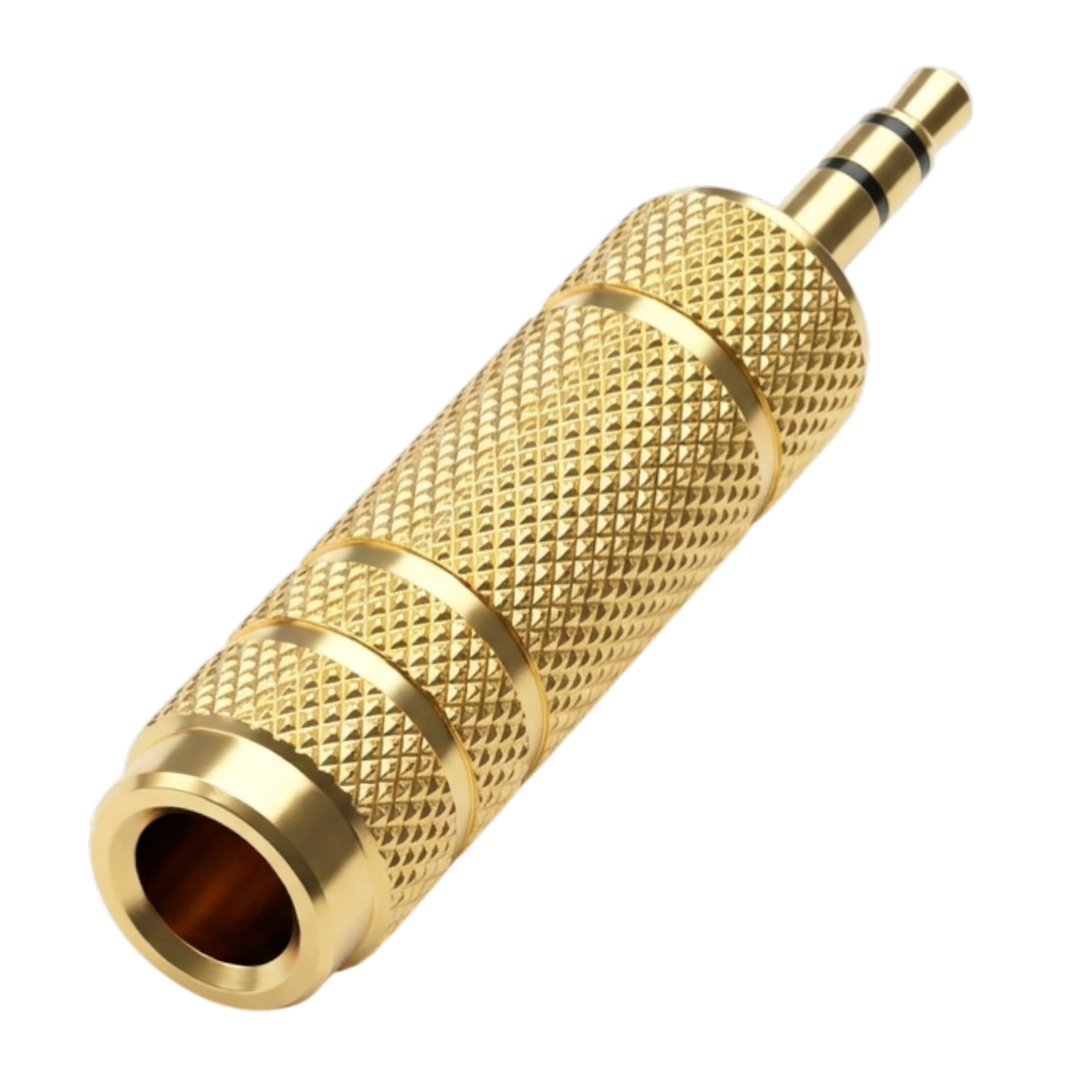 POWERMASTER 3.5 MM STEREO ERKEK/1 DİŞİ 6.3 MM METAL JACK (6.3 MM-3.5MM ÇEVİRİCİ) Fiyatı - Merter Elektronik