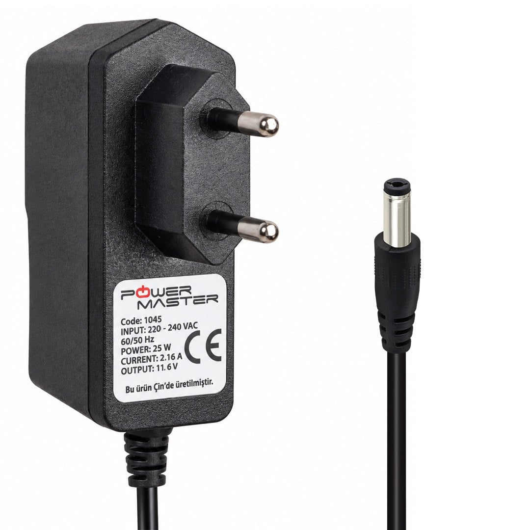 Powermaster PM-1045 11.6 Volt - 2.16 Amper 5.5*2.5 Mm Uçlu Plastik Kasa Adaptör (Verifone Yazar Kasa Pos Cihazı) Fiyatı - Merter Elektronik