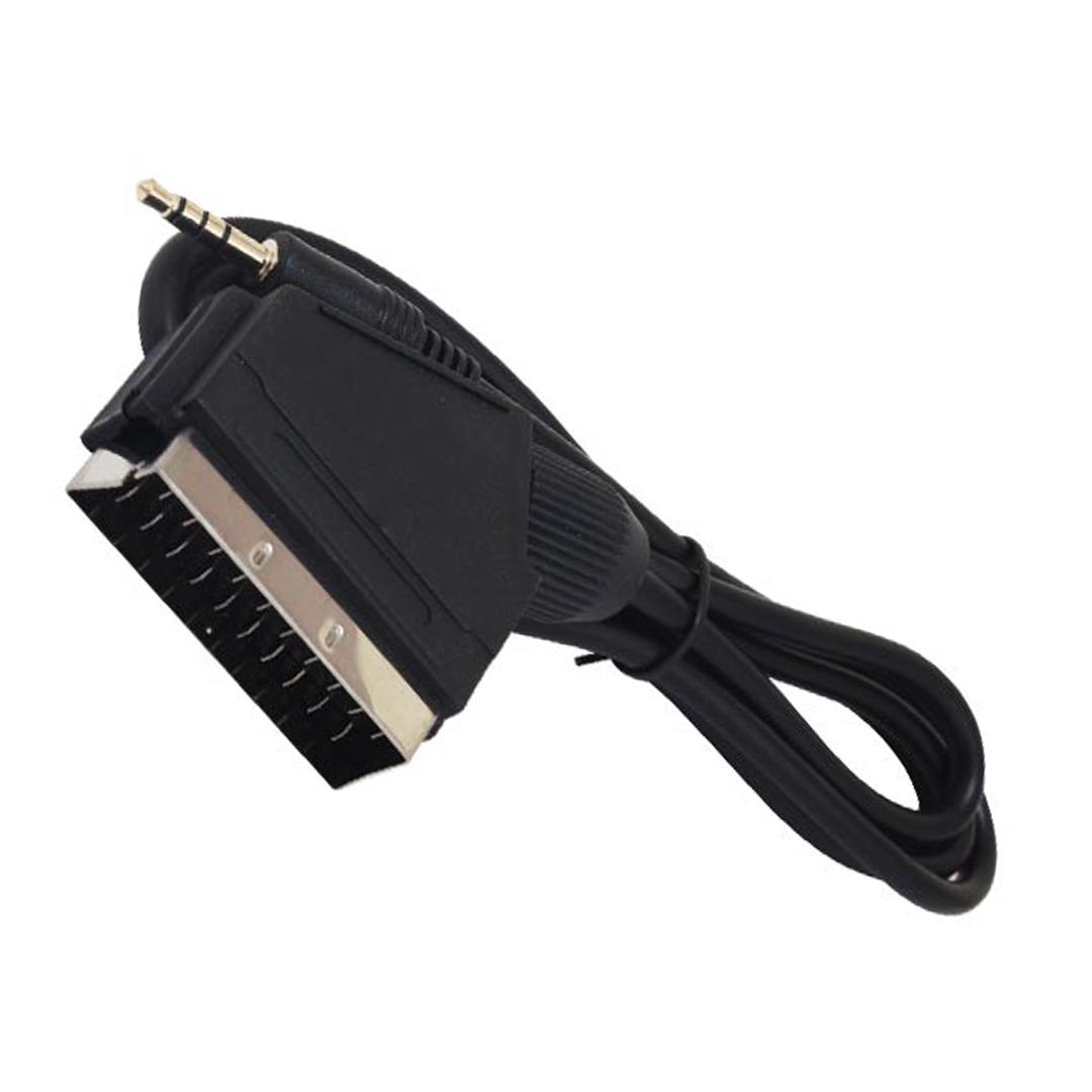Uydu Alıcısı AV Kablo 3.5 Mm Stereo Erkek-Scart Kablo 1.2 Metre Uzun Jack Powermaster Fiyatı - Merter Elektronik