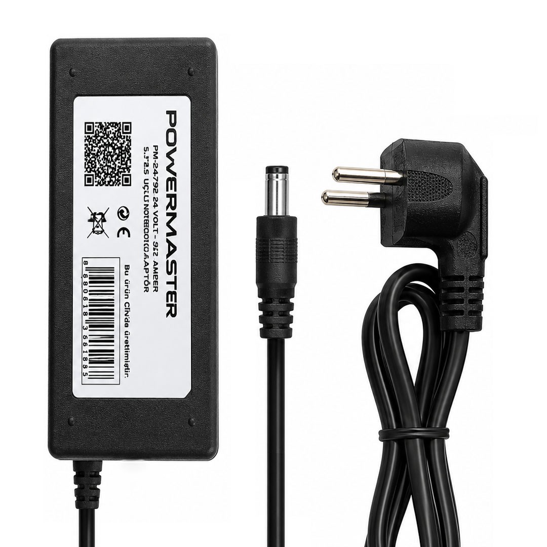 Powermaster PM-24792 24 Volt - 3.75 Amper 5.5*2.5 Mm Uçlu Notebook Adaptör Fiyatı - Merter Elektronik