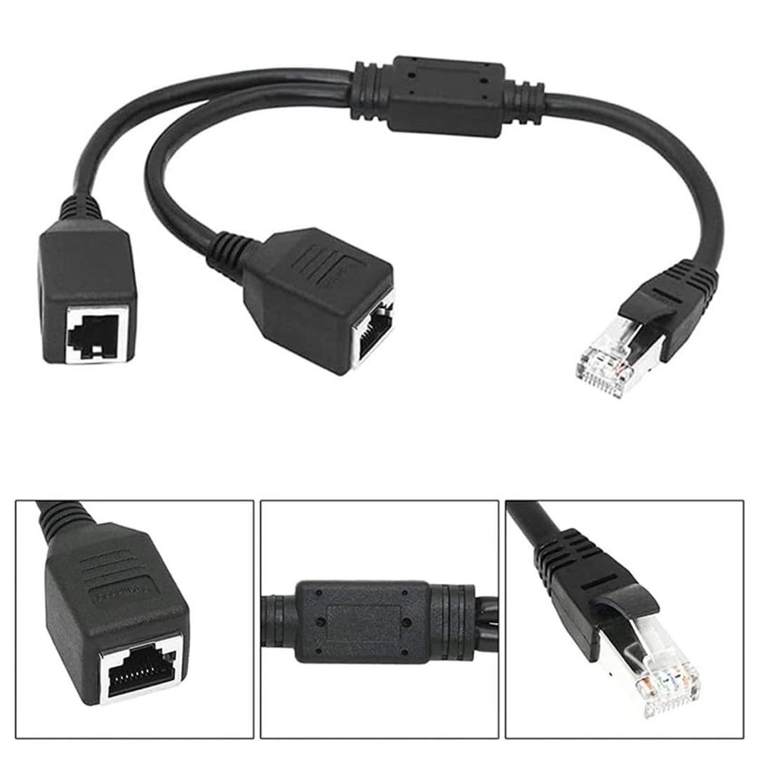 Powermaster PM-25434 Erkek RJ45 TO 2X Dişi Ethernet Çoklayıcı Splitter Dağıtıcı