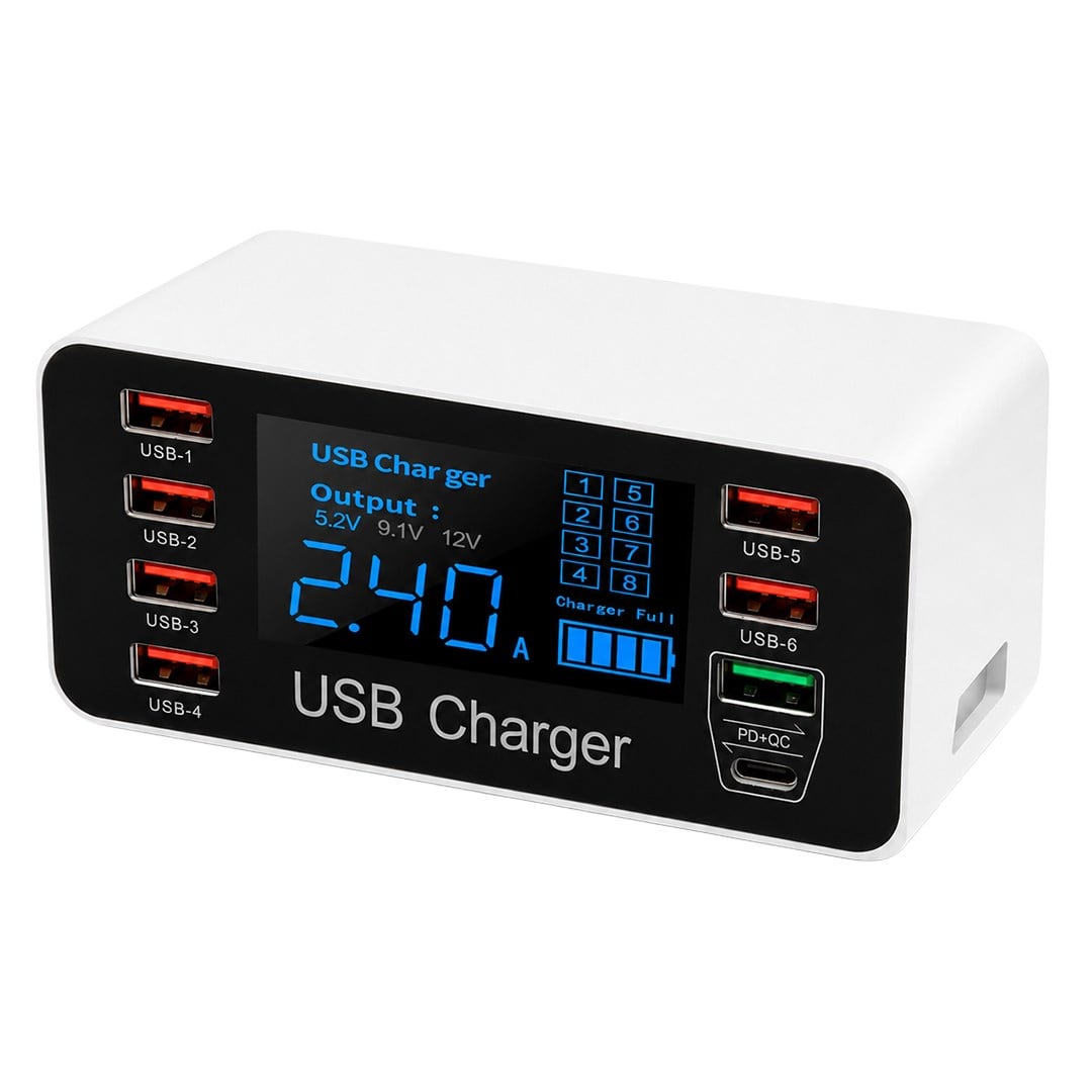 PowerMaster PM-26057 8 Port USB+PD Şarj İstasyonu (7 USB + PD) Fiyatı - Merter Elektronik