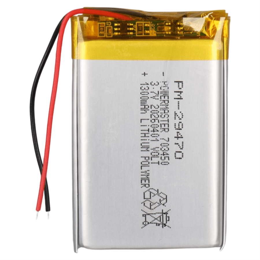 PowerMaster 703450 3.7V 1300mAh Lityum Polimer (Li-po) Batarya Ciklet Pil Fiyatı - Merter Elektronik