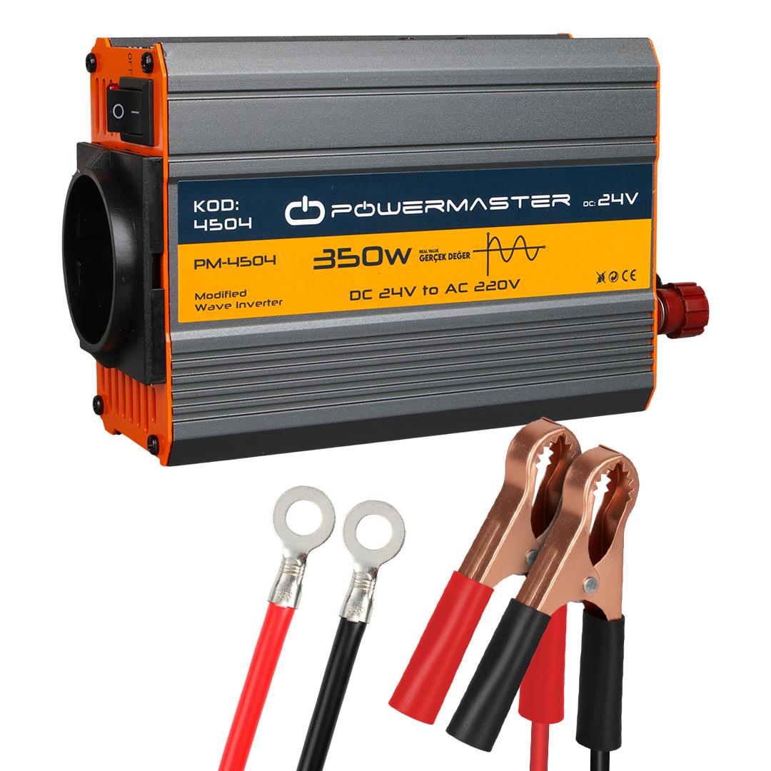 PowerMaster PM-4504 24 Volt - 350 Watt Modifiye Sinüs İnverter Fiyatı - Merter Elektronik