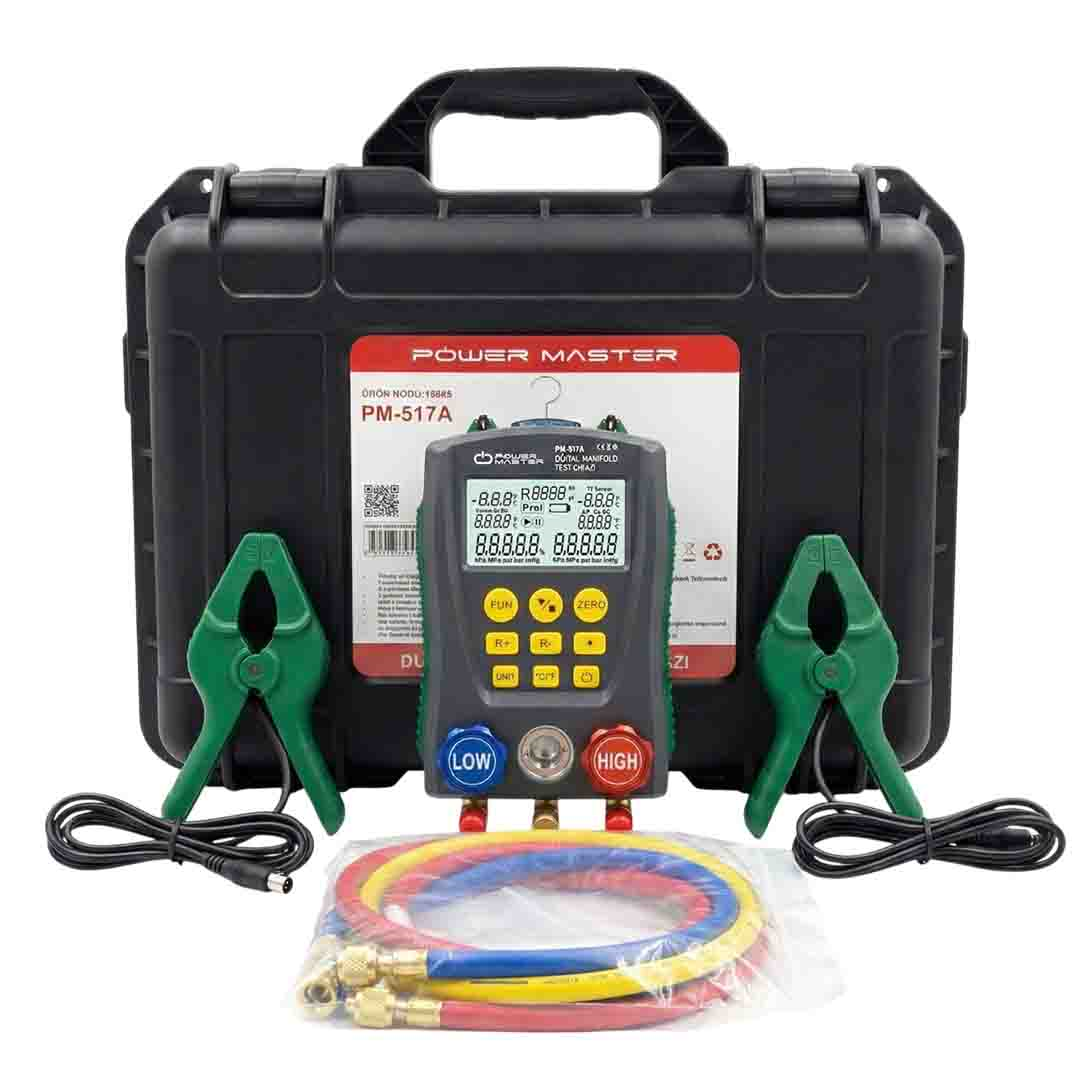 Powermaster PM-517A Dijital Manifold Test Cihazı Dijital Soğutma Analizörü Fiyatı - Merter Elektronik