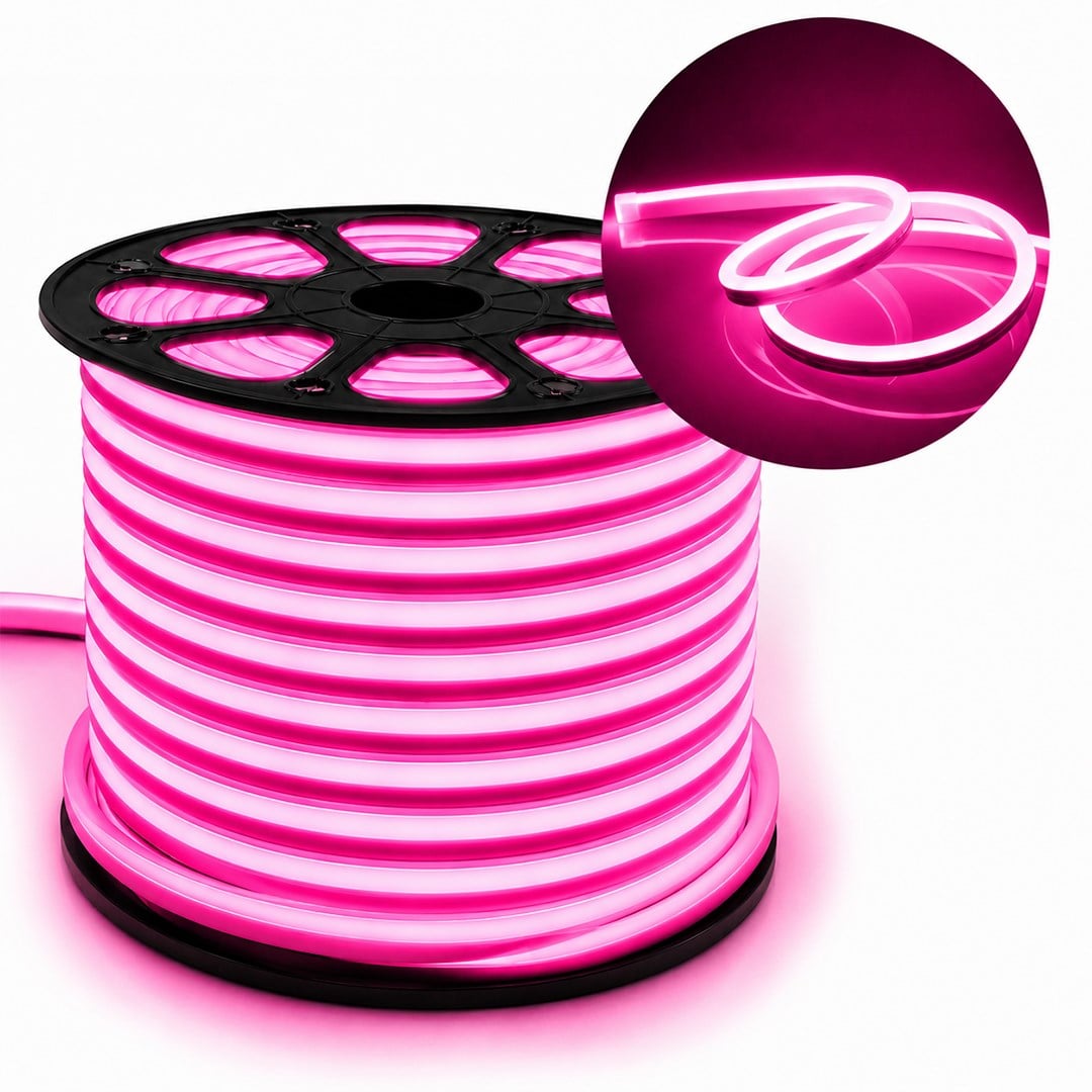 Powermaster 12 Volt 100 Metre Pembe Neon Şerit Led Fiyatı - Merter Elektronik