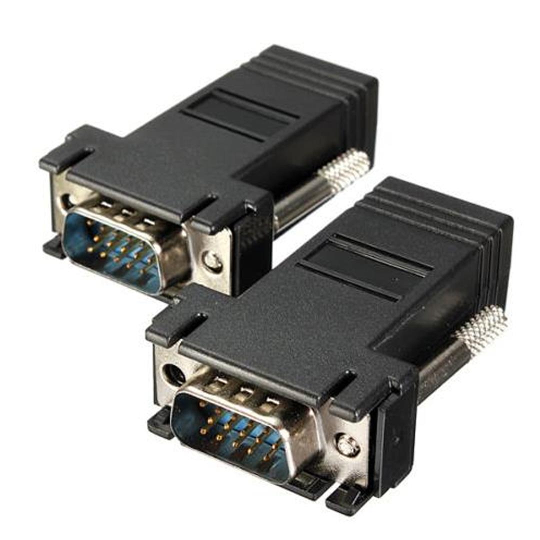 Powermaster VGA Extender RJ45 CAT5/CAT6/CAT7 Uzatıcı Çevirici (2'Li Paket)