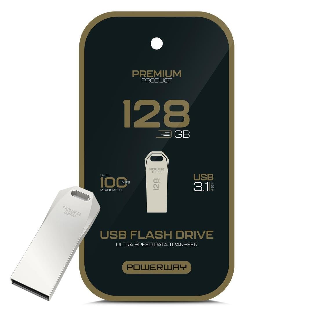 POWERWAY 128 GB 100MB/S ULTRA HIZLI USB FLASH BELLEK