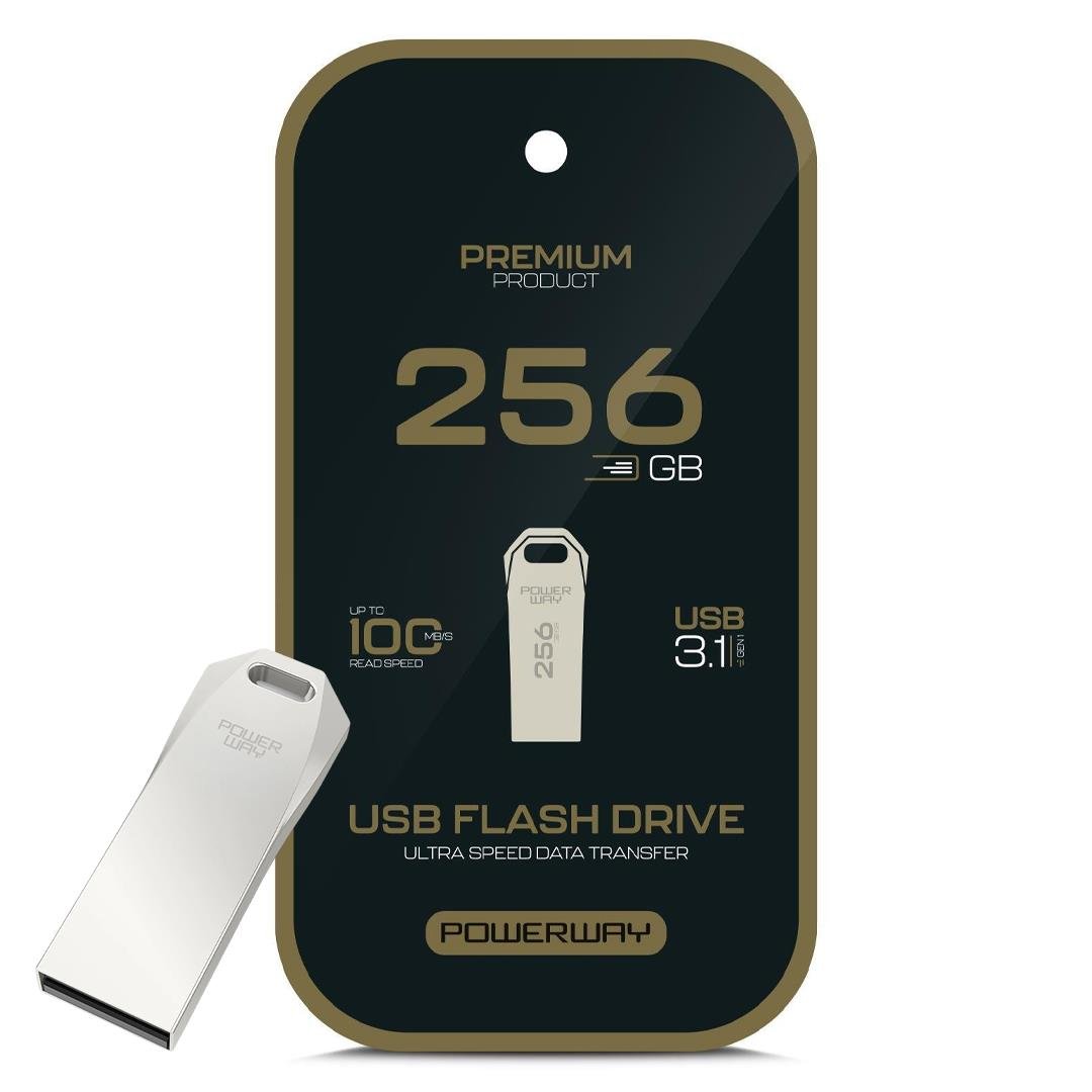 POWERWAY 256 GB 100MB/S ULTRA HIZLI 3.1 USB FLASH BELLEK