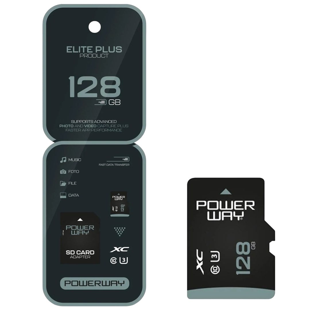 POWERWAY ELITE PLUS 128 GB MICRO SD HAFIZA KARTI