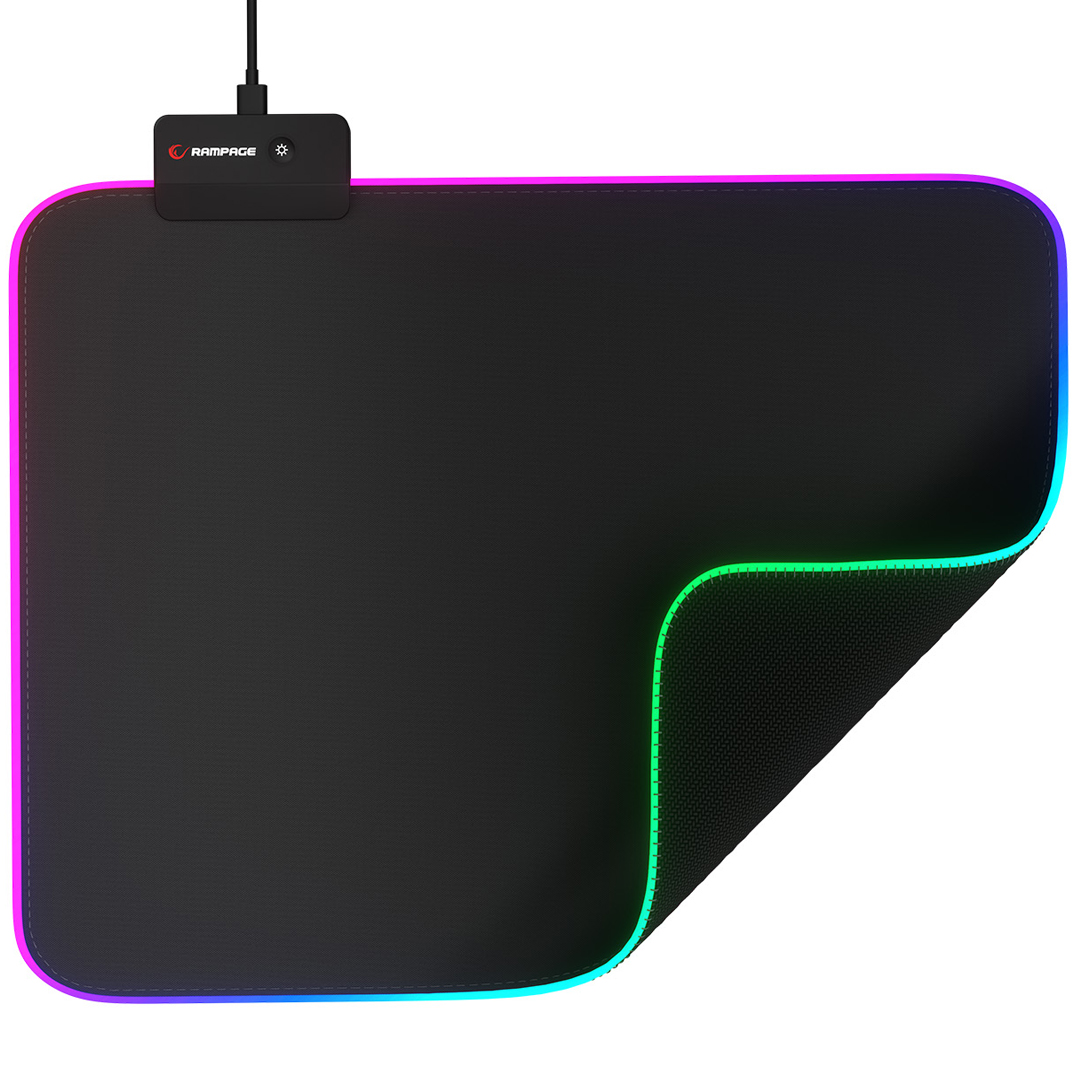 RAMPAGE MP-23 BLITZ M RGB SİYAH GAMING MOUSE PAD (252X328X3 MM)