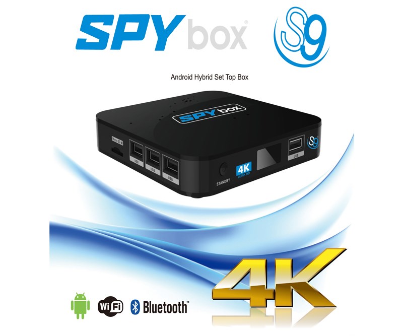 SPYbox S9 4K UHD IP TV Android IP Box Uydu Alıcısı Fiyatı - Merter Elektronik