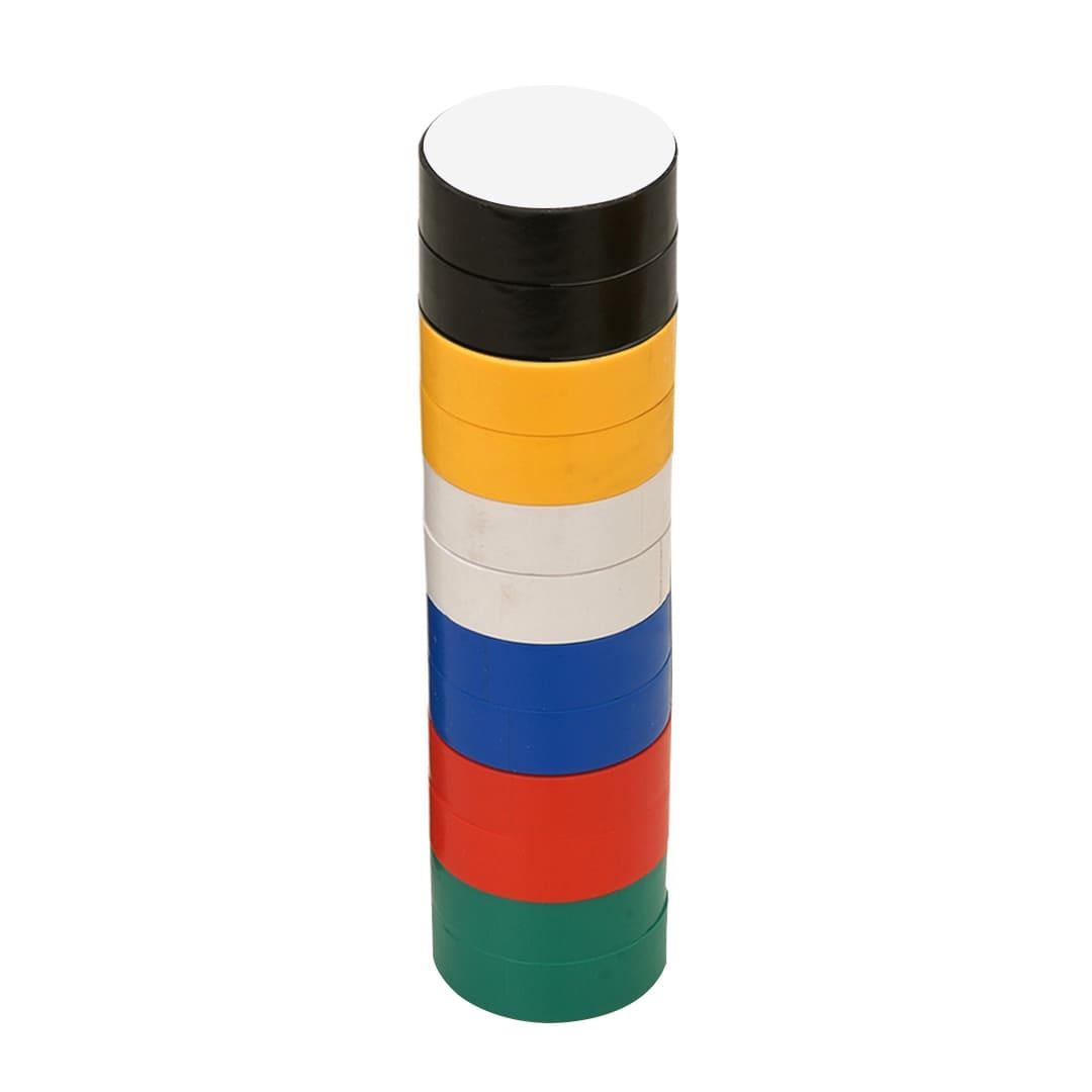 SUNUP SN-29548 0.13X18 MM İZOLE PVC ELEKTRİK BANT (12'Lİ PAKET - 6 RENK) Fiyatı - Merter Elektronik