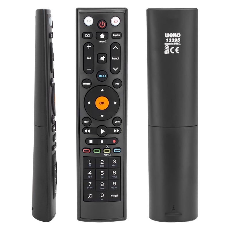 WEKO KR D-SMART 2017 NEW HD BLUE TUŞLU UZUN UYDU KUMANDASI (13395=6410)
